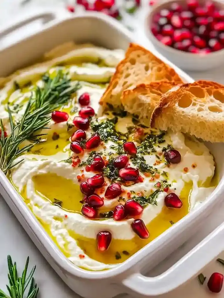 Whipped Ricotta Dip with Honey and Pomegranates