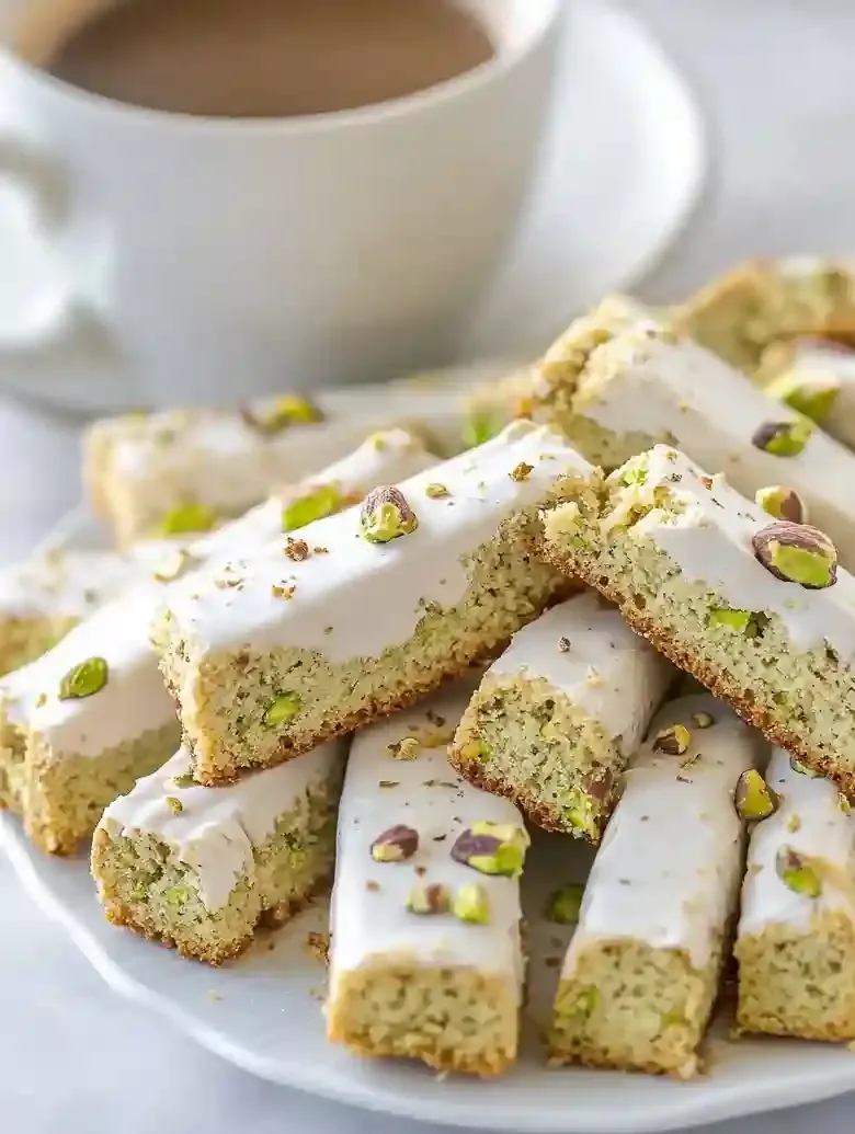 White Chocolate Pistachio Biscotti