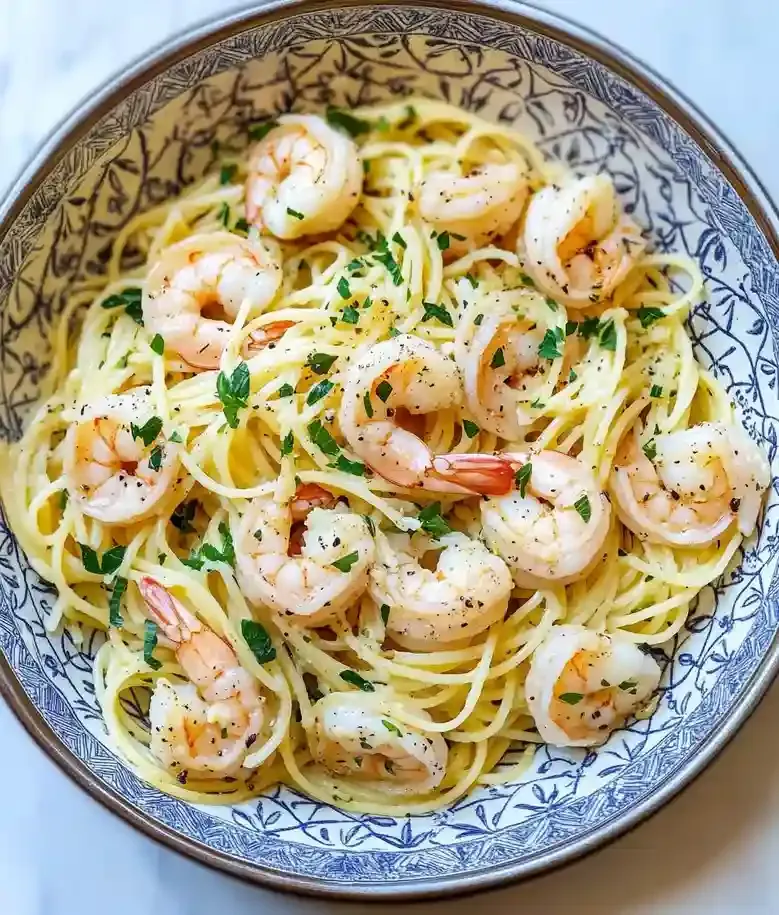 20 Minute Shrimp Aglio e Olio Pasta