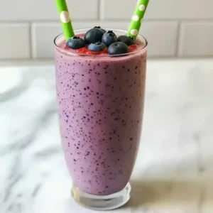 Blueberry Peanut Butter Protein Smoothie