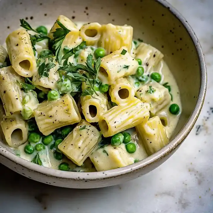 Bright and Flavorful Pea Pasta Salad