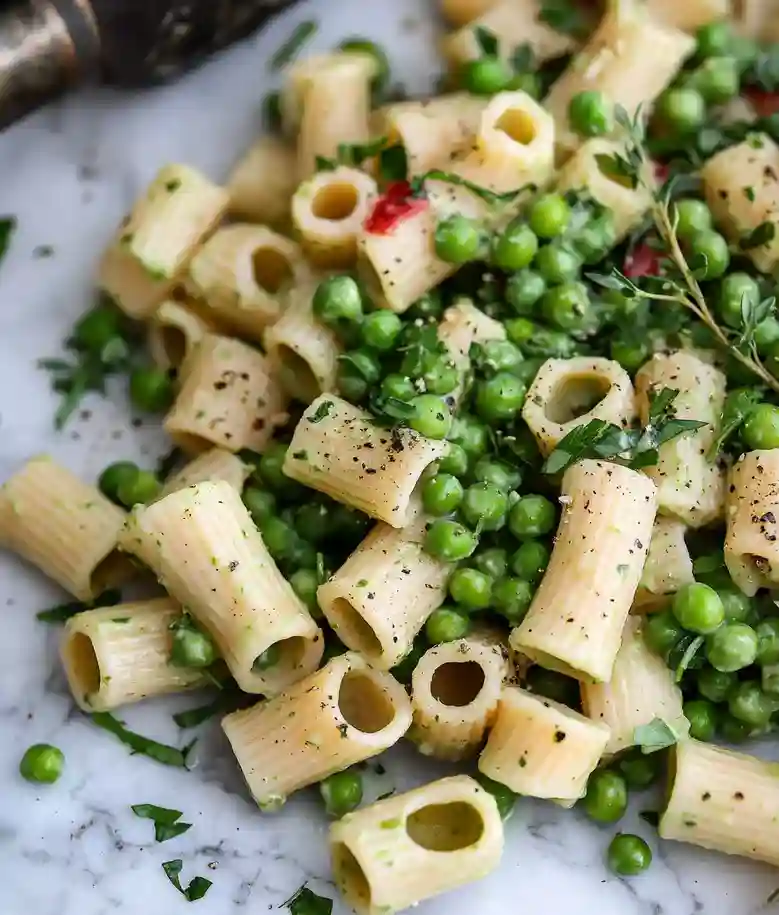 Bright and Flavorful Pea Pasta Salad