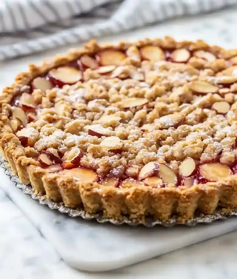 Buttery Nectarine Crumb Tart