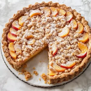 Buttery Nectarine Crumb Tart
