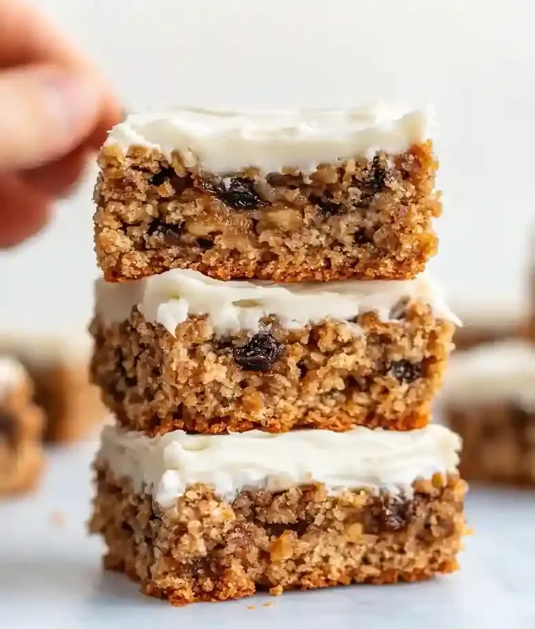Chewy Oatmeal Raisin Cookie Bars