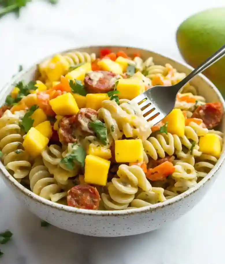 Chorizo Mango Pasta Salad Recipe