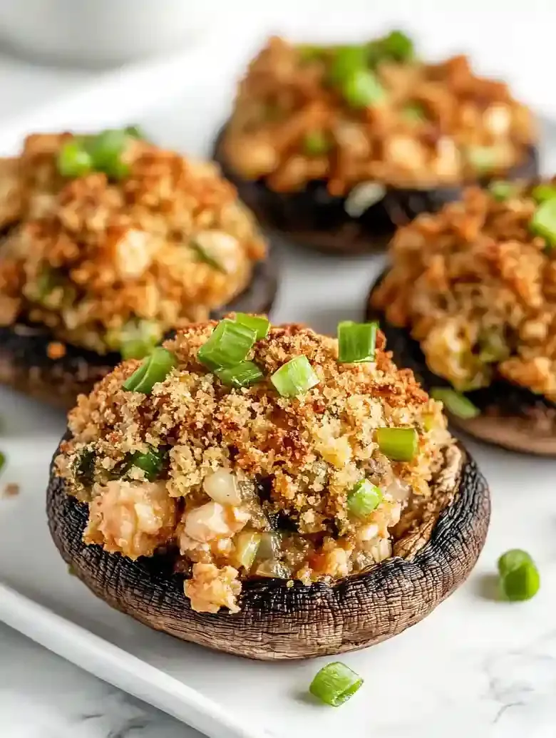 Crab Stuffed Portobello Mushrooms