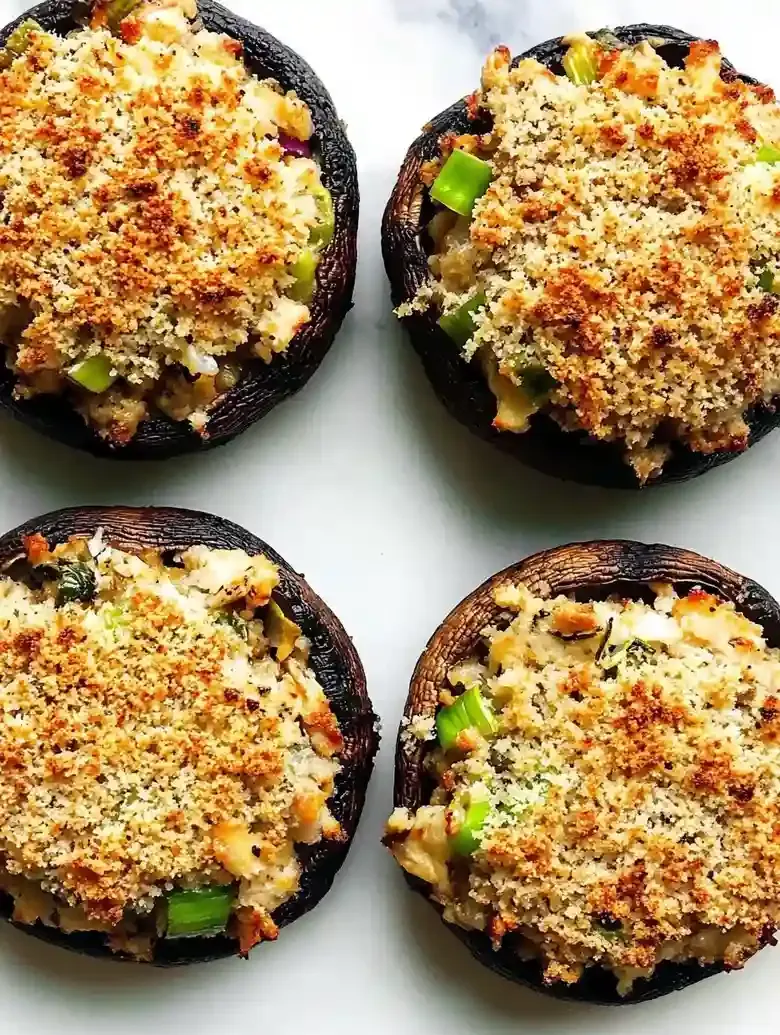 Crab Stuffed Portobello Mushrooms