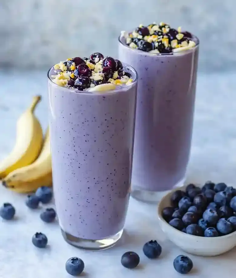 Creamy Blueberry Tofu Smoothie