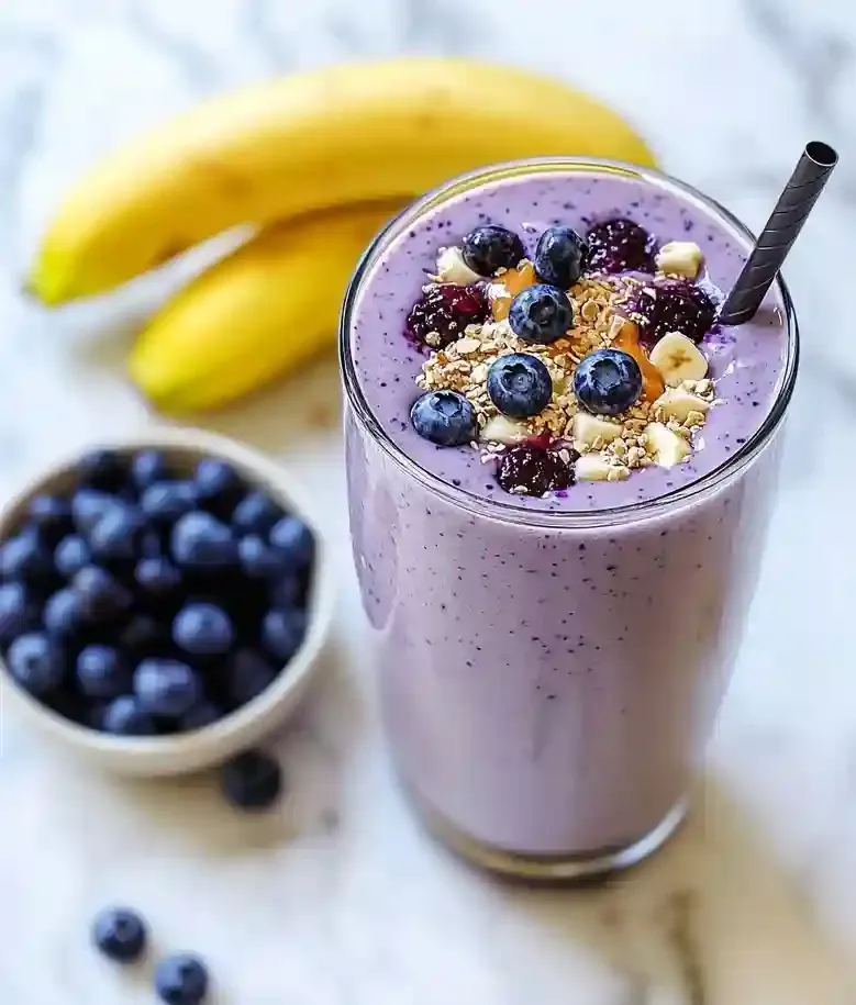 Creamy Blueberry Tofu Smoothie
