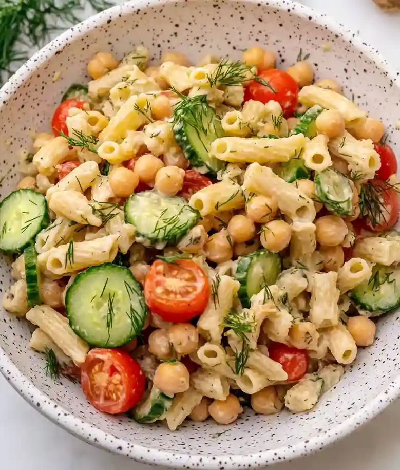 Creamy Chickpea Pasta Salad Recipe