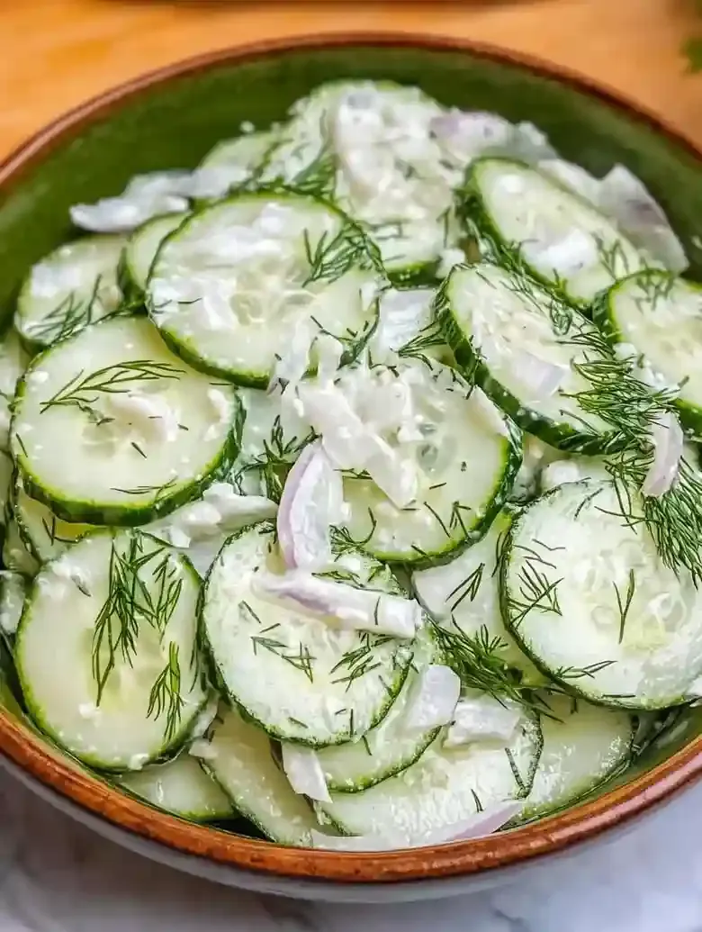 Creamy Dill Cucumber Salad Recipe