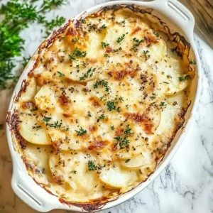 Creamy French Potato and Onion Gratin