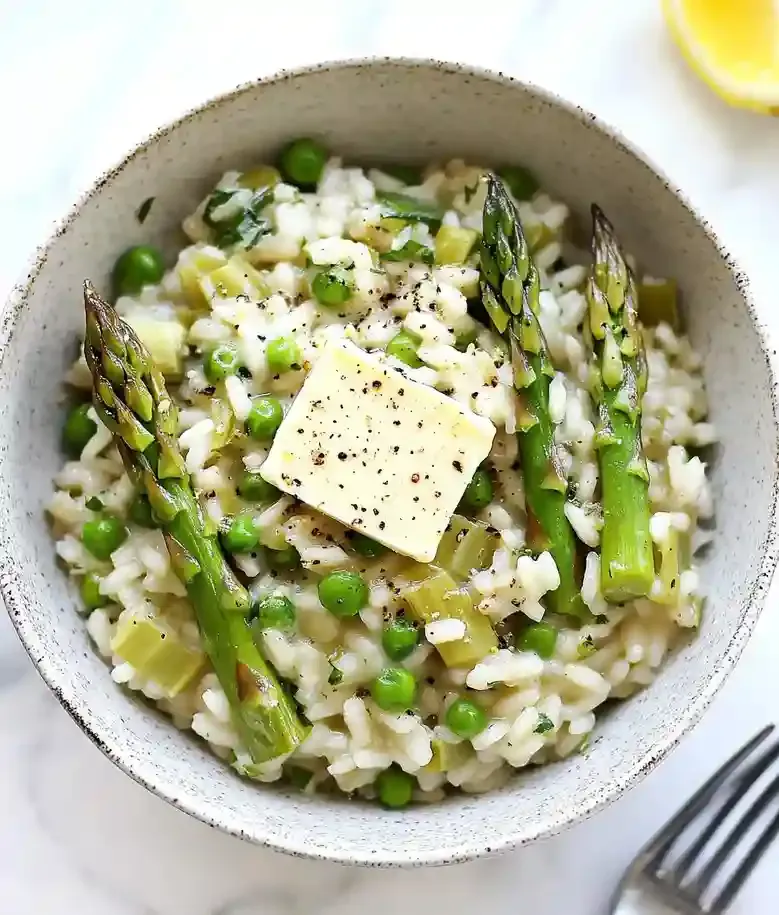 Creamy Lemon Asparagus Risotto