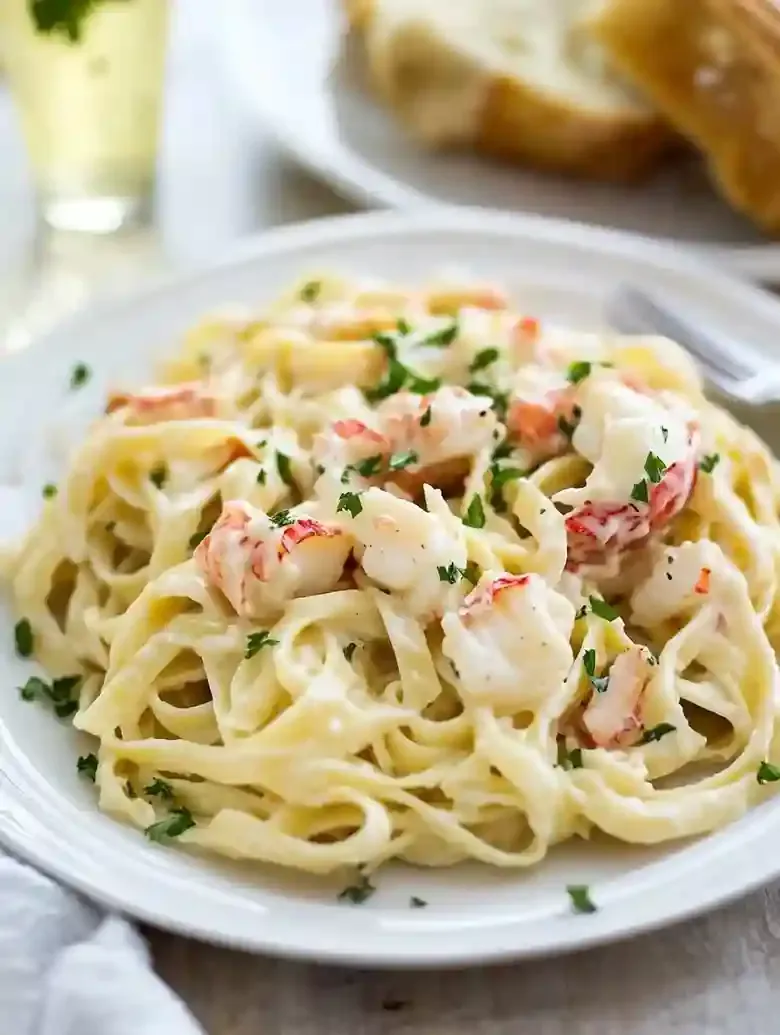 Creamy Lobster Fettuccine Alfredo
