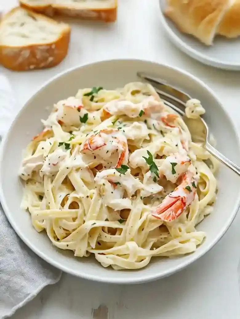 Creamy Lobster Fettuccine Alfredo