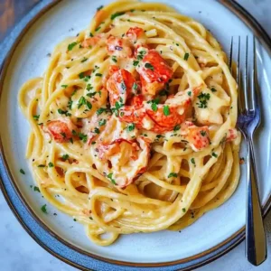 Creamy Lobster Pasta Dinner Dish