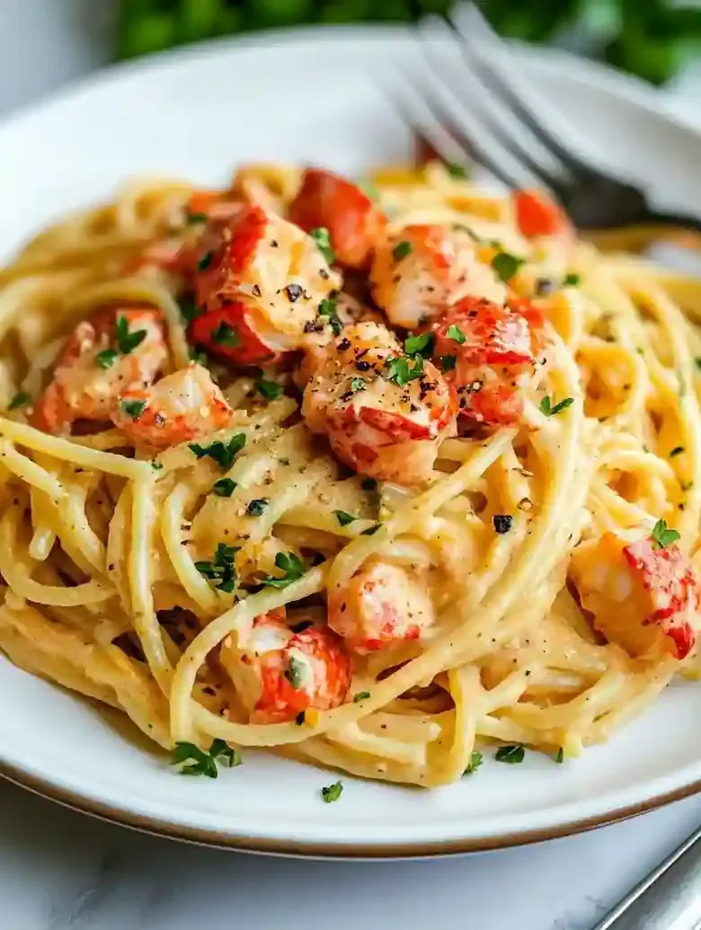 Creamy Lobster Pasta Dinner Dish