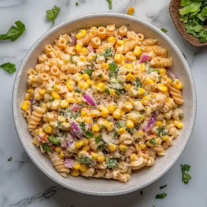 Creamy Street Corn Pasta Salad