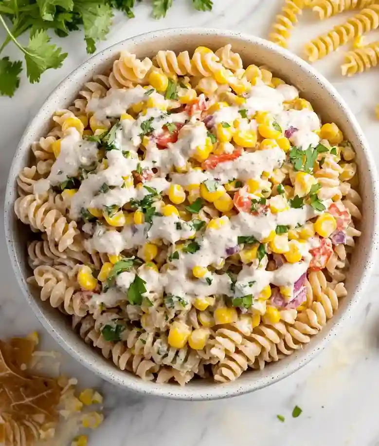 Creamy Street Corn Pasta Salad