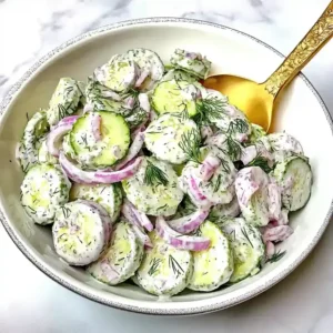 Creamy Vegan Cucumber Salad Recipe