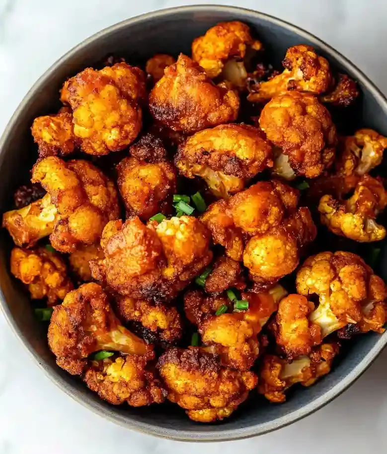 Crispy Air Fryer Buffalo Cauliflower