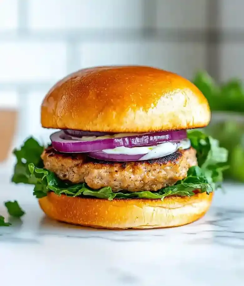 Crispy Air Fryer Turkey Burgers