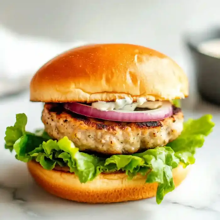 Crispy Air Fryer Turkey Burgers