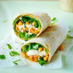 Crunchy Smashed Chickpea Caesar Wraps