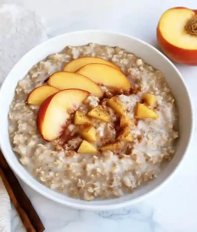 Delicious Peaches and Cream Oatmeal