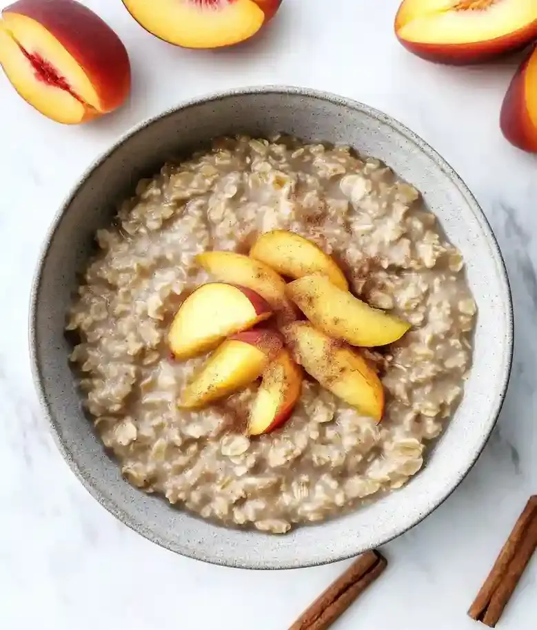 Delicious Peaches and Cream Oatmeal