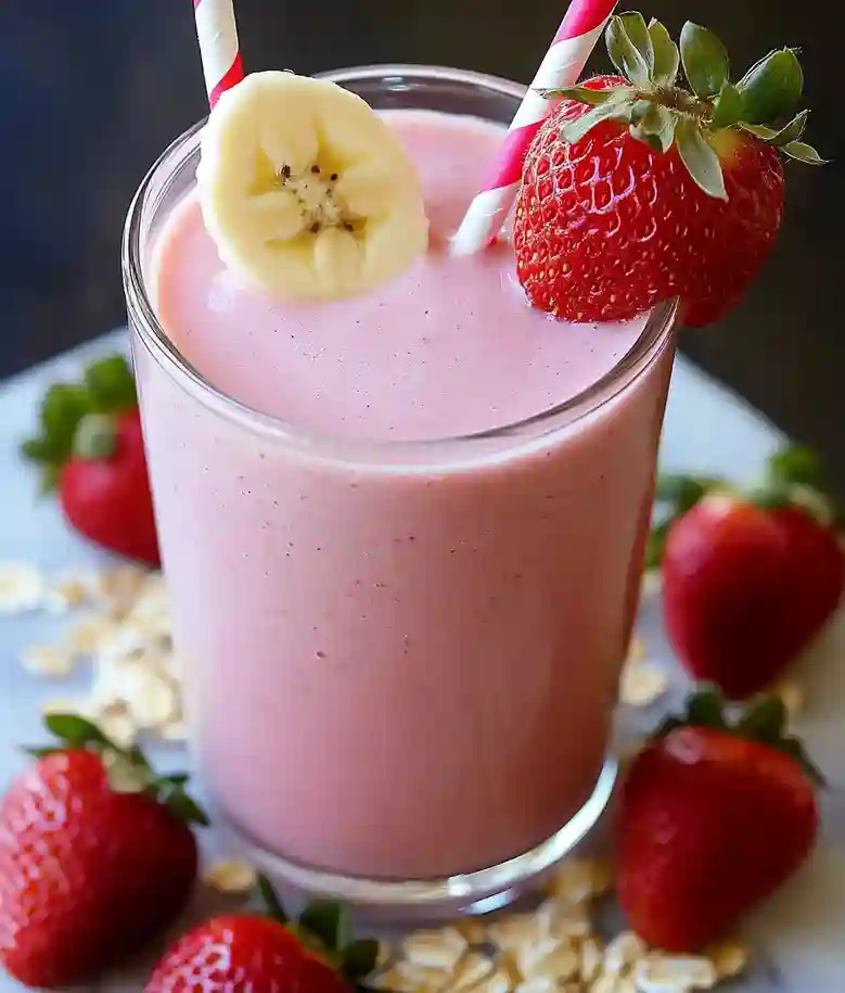 Delicious Strawberry Banana Oat Smoothie