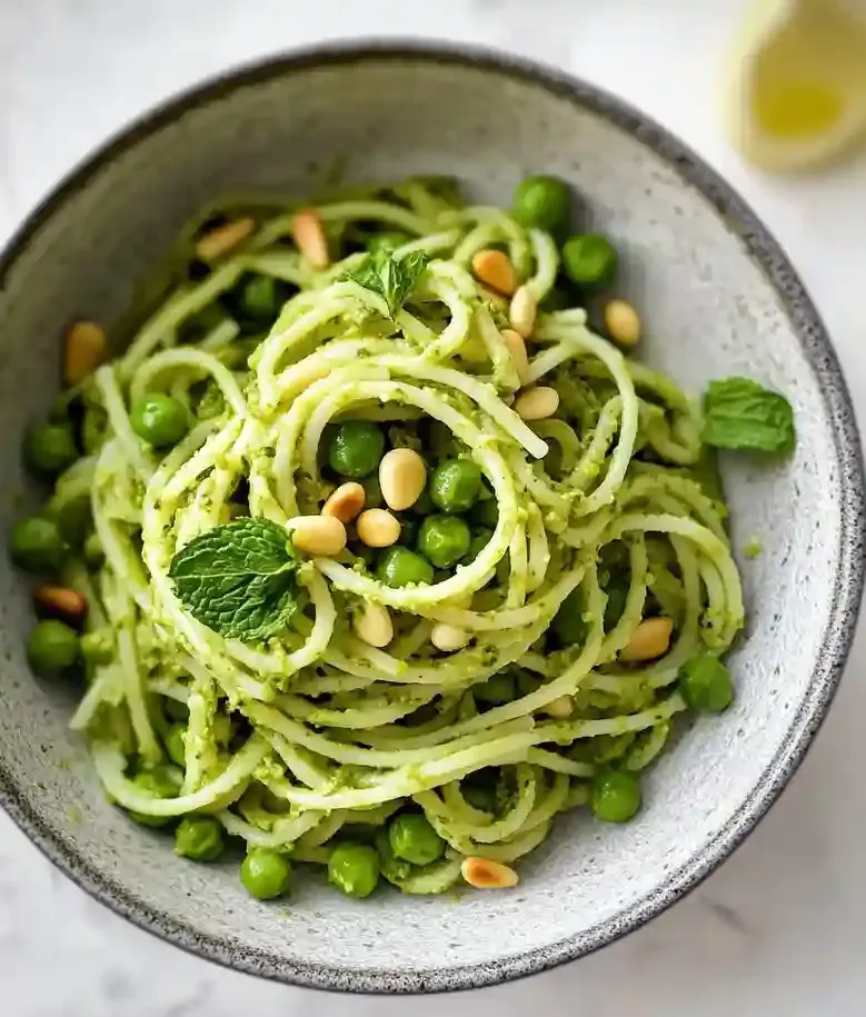 Easy Creamy Mint Pea Pasta