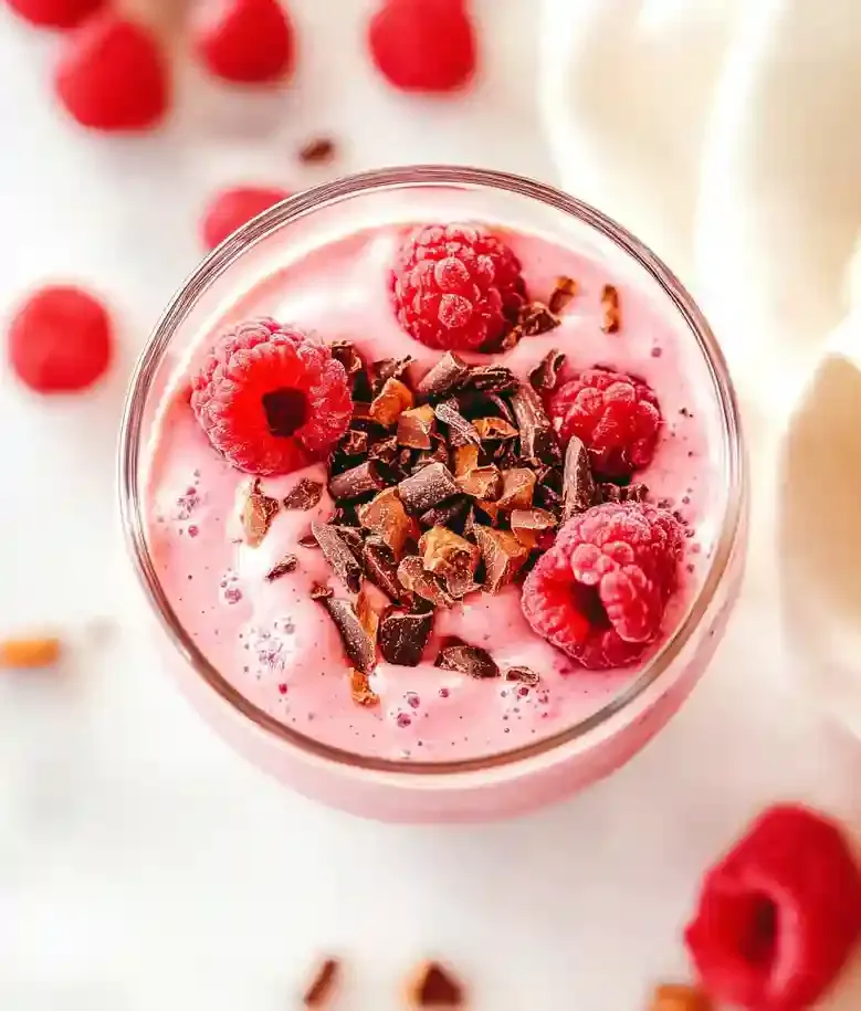 Easy Creamy Raspberry Chip Smoothie