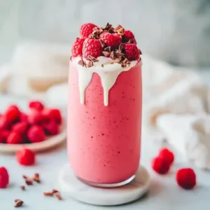 Easy Creamy Raspberry Chip Smoothie