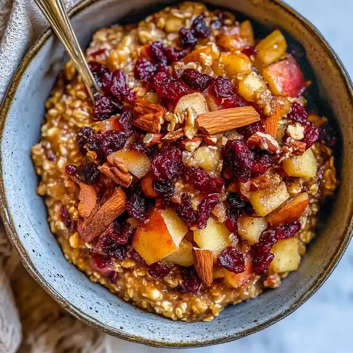 Easy Crockpot Apple Cinnamon Oatmeal