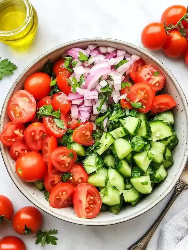 Easy Cucumber Tomato Salad Recipe