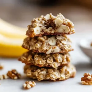 Easy Healthy Banana Oatmeal Cookies