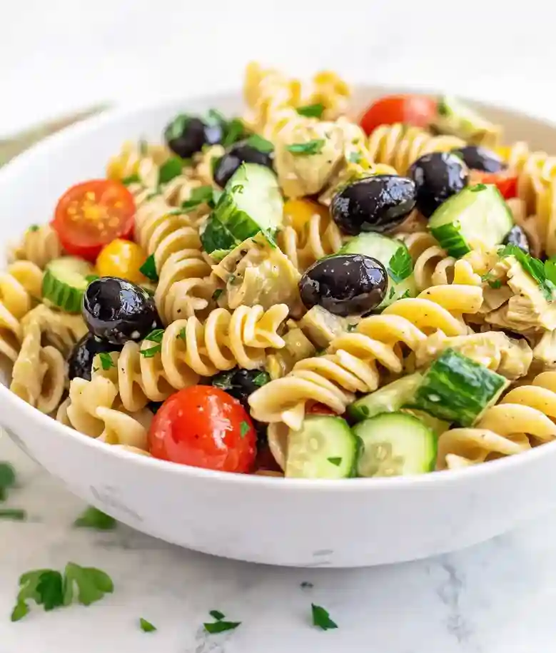 Easy Olive and Artichoke Pasta Salad