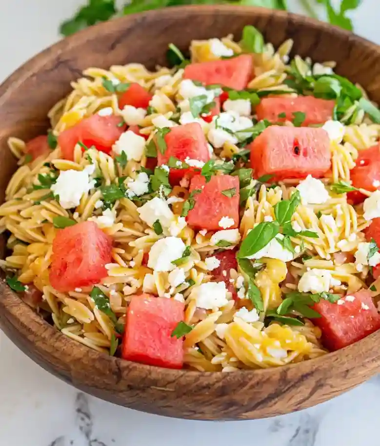 Easy Orzo Watermelon Salad Recipe