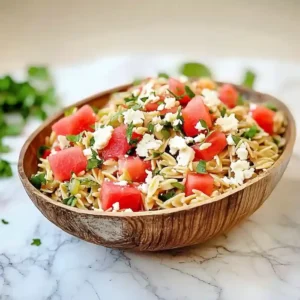 Easy Orzo Watermelon Salad Recipe