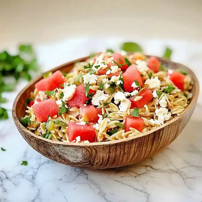 Easy Orzo Watermelon Salad Recipe