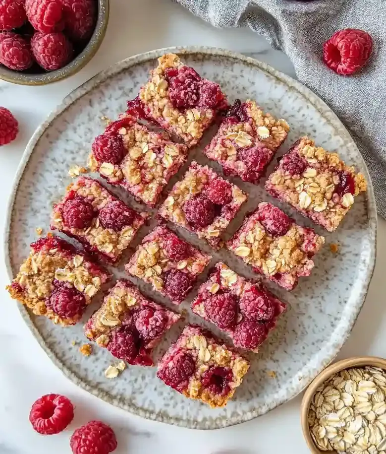 Easy Raspberry Oat Bars Recipe