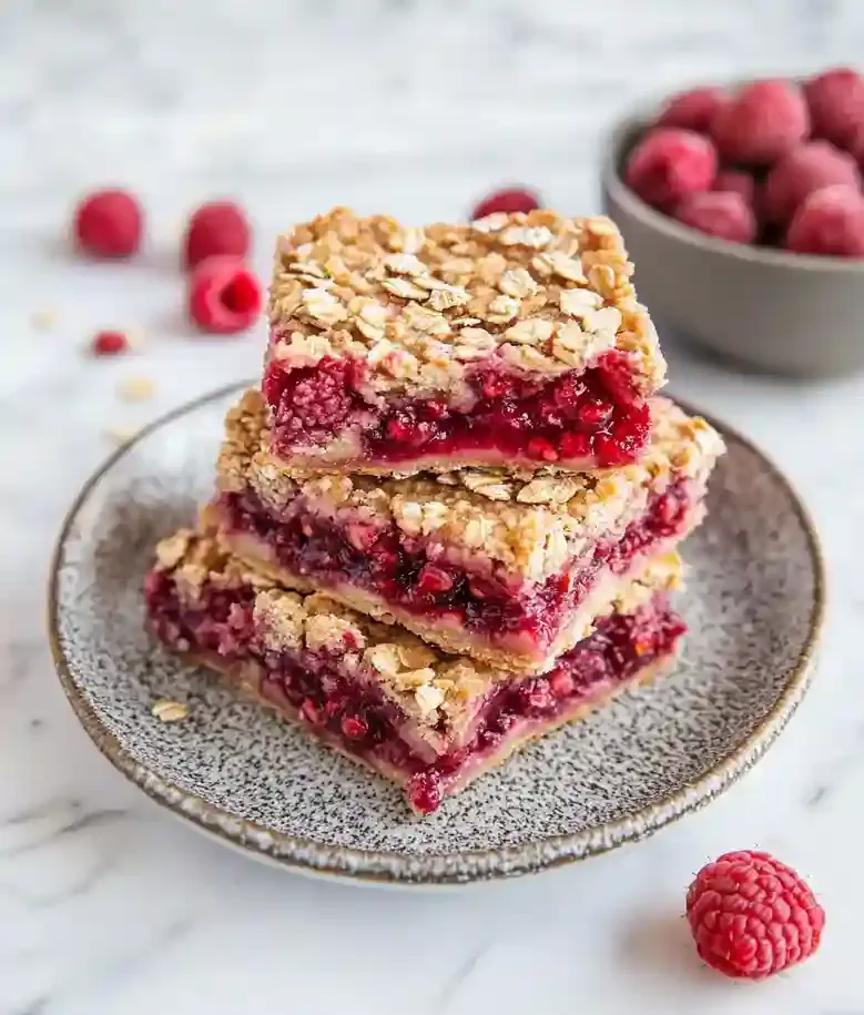 Easy Raspberry Oat Bars Recipe