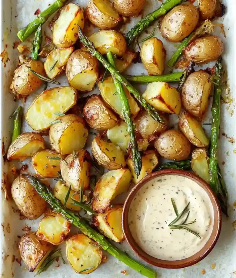 Easy Roasted Asparagus and Potatoes