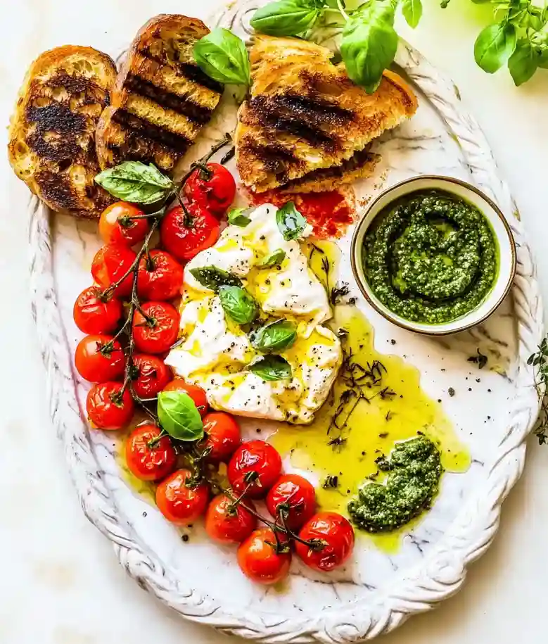 Easy Roasted Tomatoes with Burrata