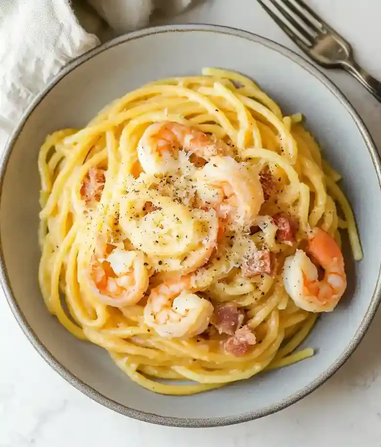 Easy Shrimp Carbonara Recipe
