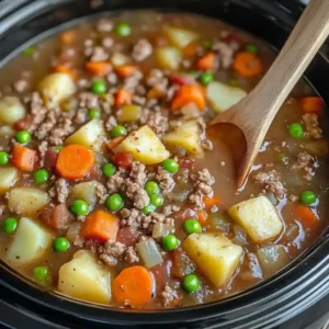 Easy Slow Cooker Hamburger Stew Recipe