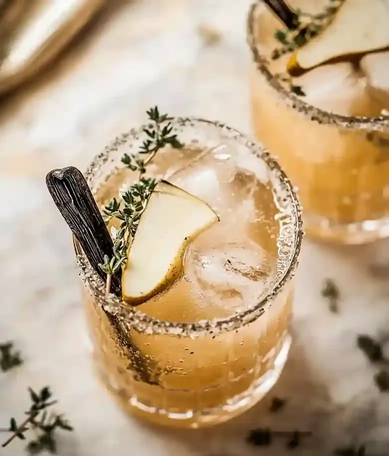 Easy Sparkling Vanilla Pear Mocktails