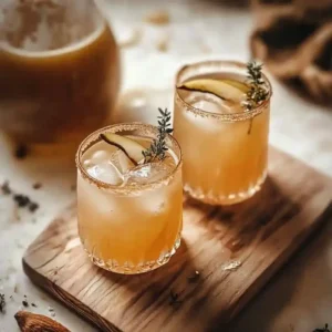Easy Sparkling Vanilla Pear Mocktails